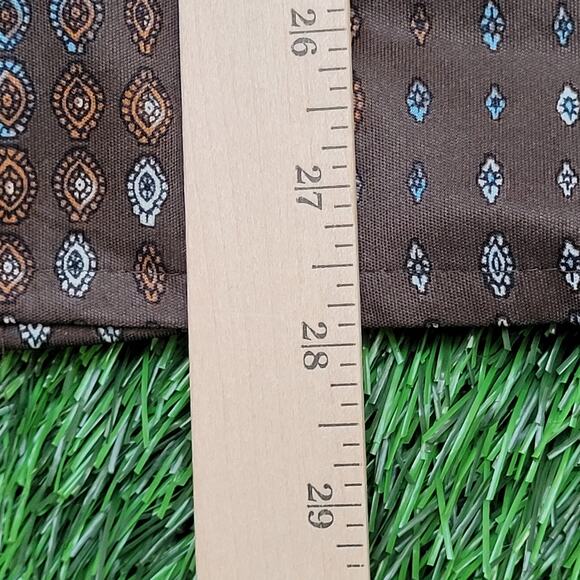 Vintage Van-Heusen Disco MOD Button Shirt Medium 19x28 Brown - Picture 11 of 11